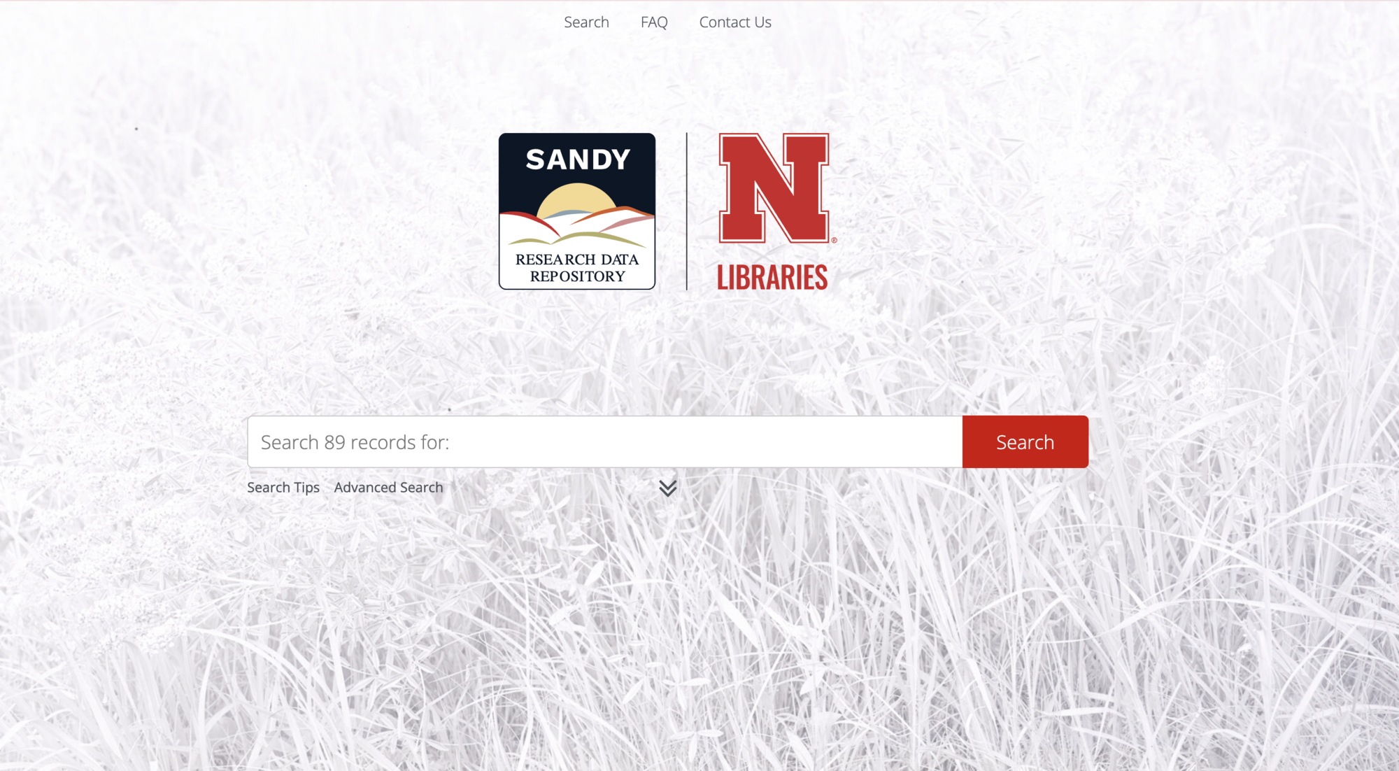 UNL RDM Site Homepage