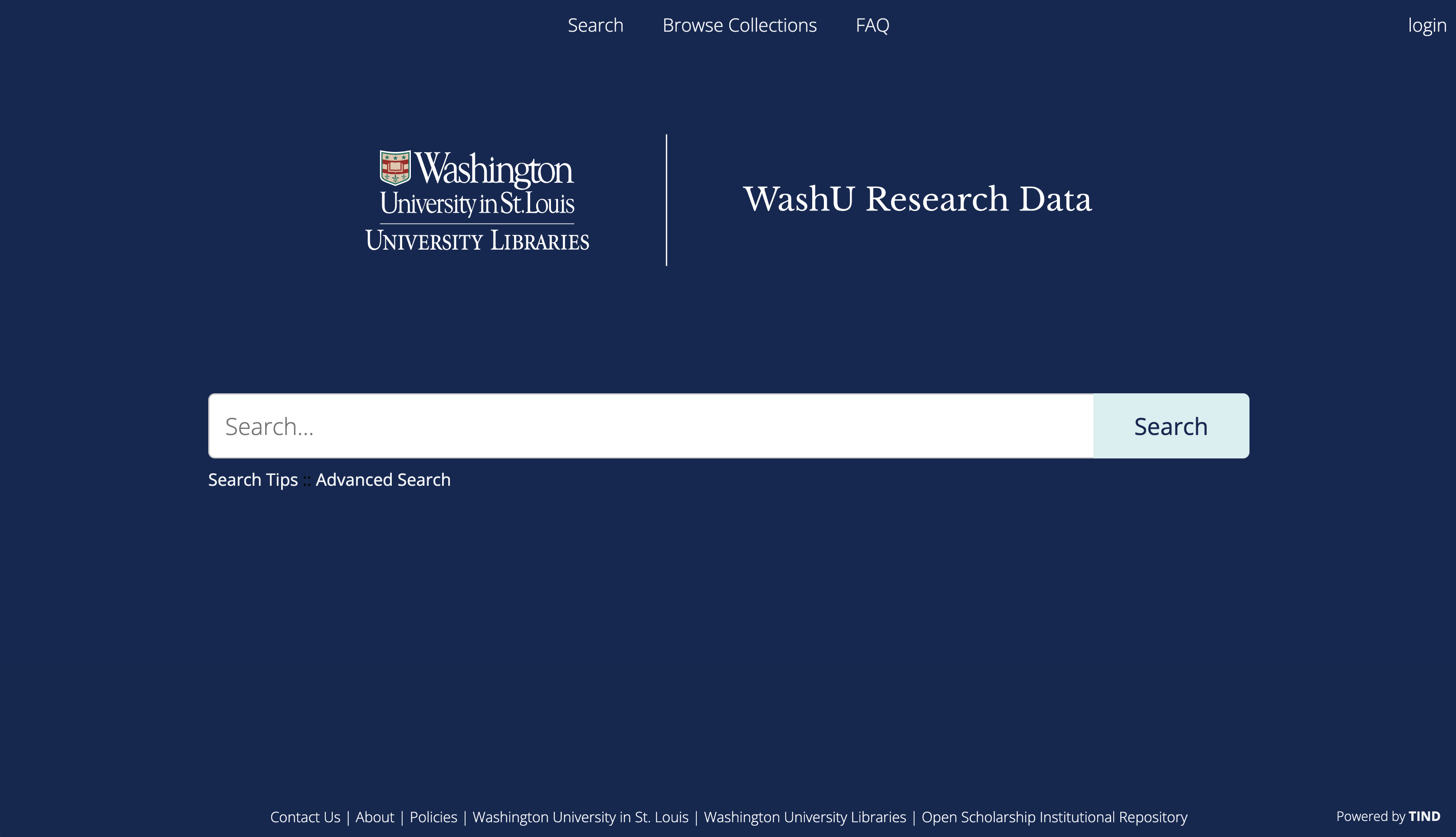 Washington University TIND RDM site